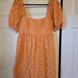Lilly Pulitzer Coral Eyelet Dress